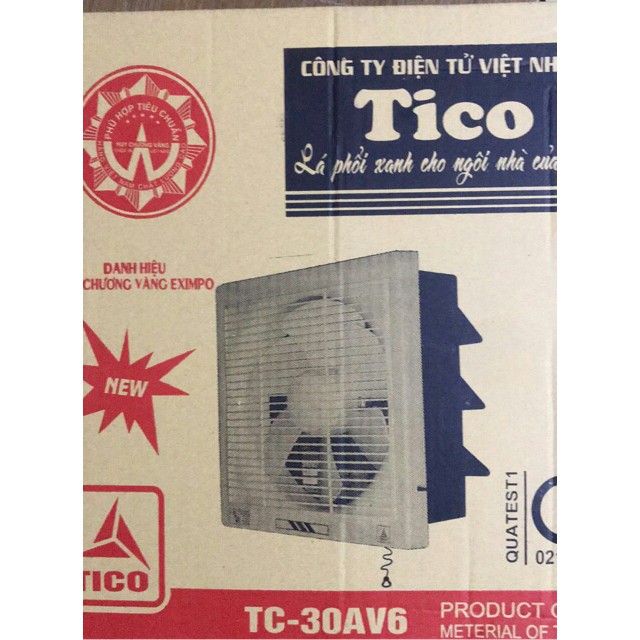 Quạt thông gió gắn tường TICO 30AV6(lắp lỗ 350x350mm).