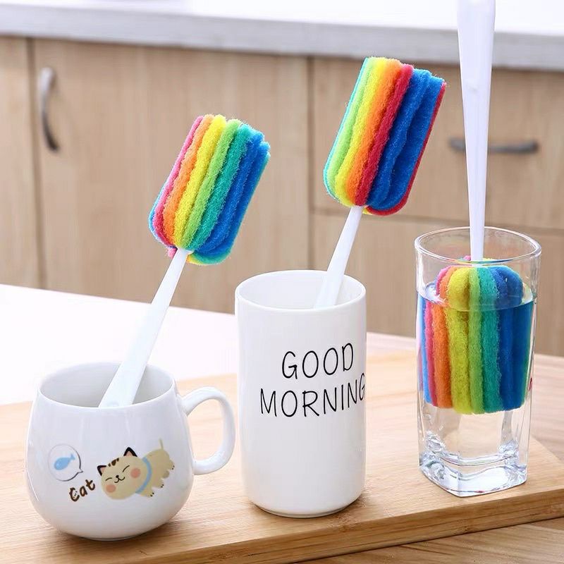 Cây cọ rửa cốc chén, bình sữa bằng mút xốp tiện lợi