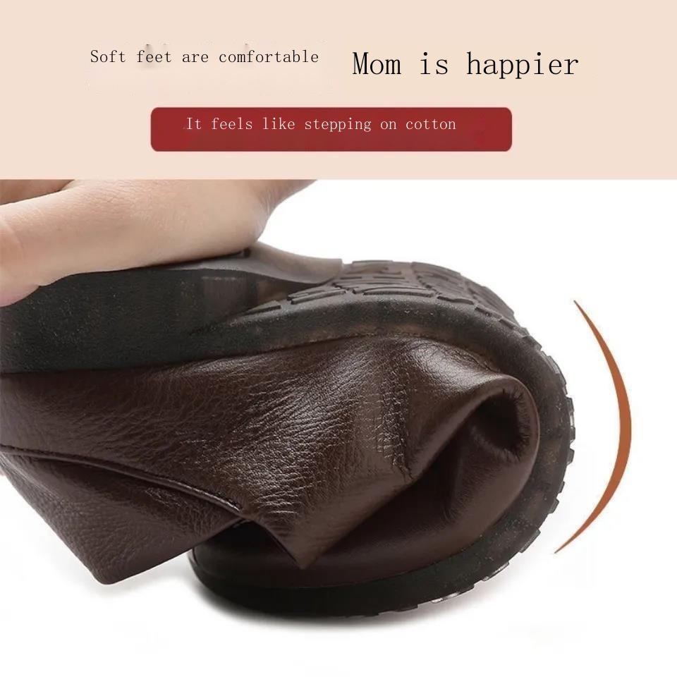 Giày Búp Bê Da Mềm Gót Thấp Size Lớn 35-43 41 42 Thời Trang Nữ Sành Điệu