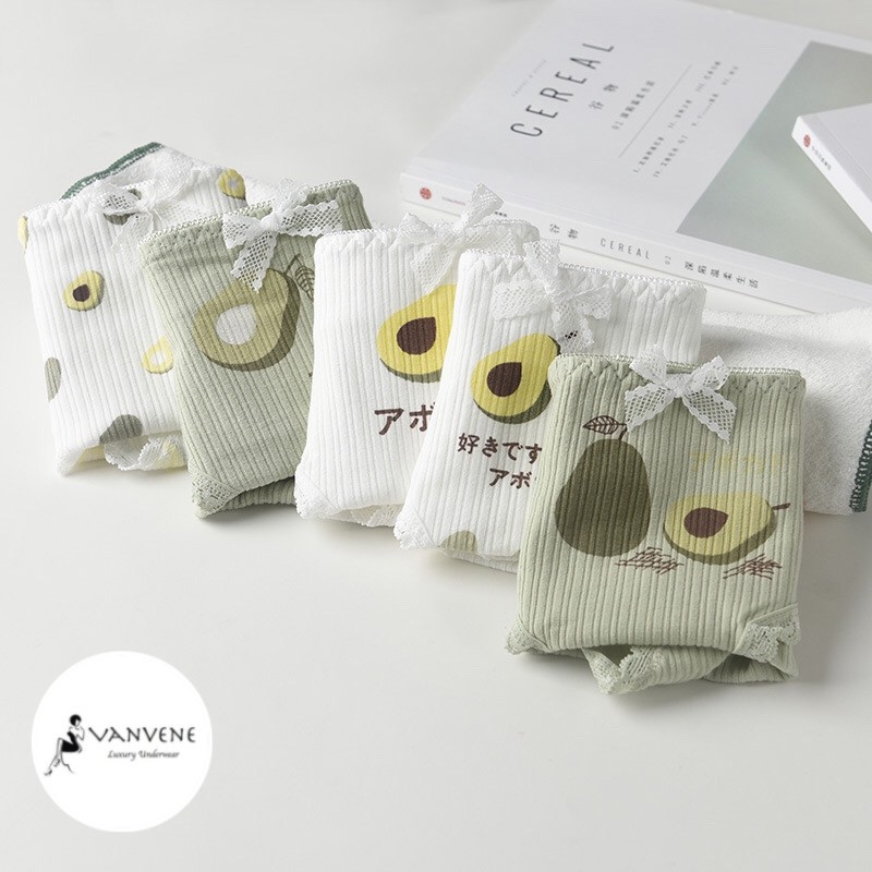 QUẦN LÓT COTTON TĂM HÌNH QUẢ BƠ SIÊU HOT Q238 (Video & Ảnh thật)