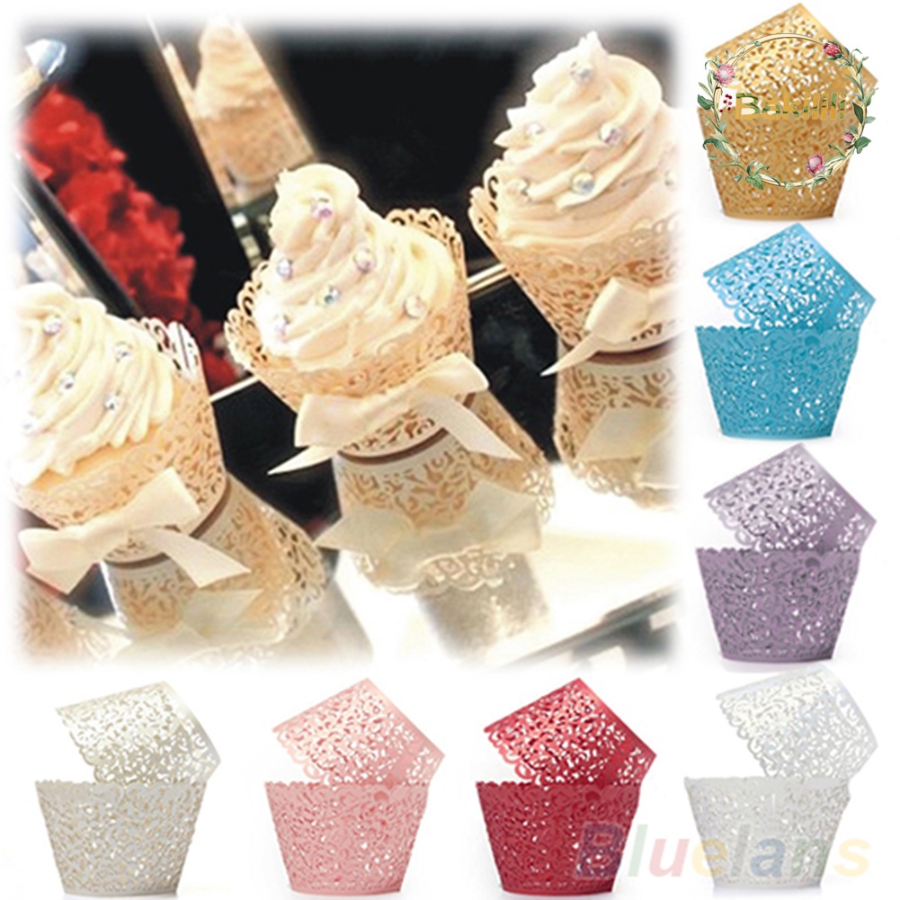 Set 12 Đế Bánh Cupcake / Sinh Nhật / Tiệc Cưới Tiện Dụng Ốp