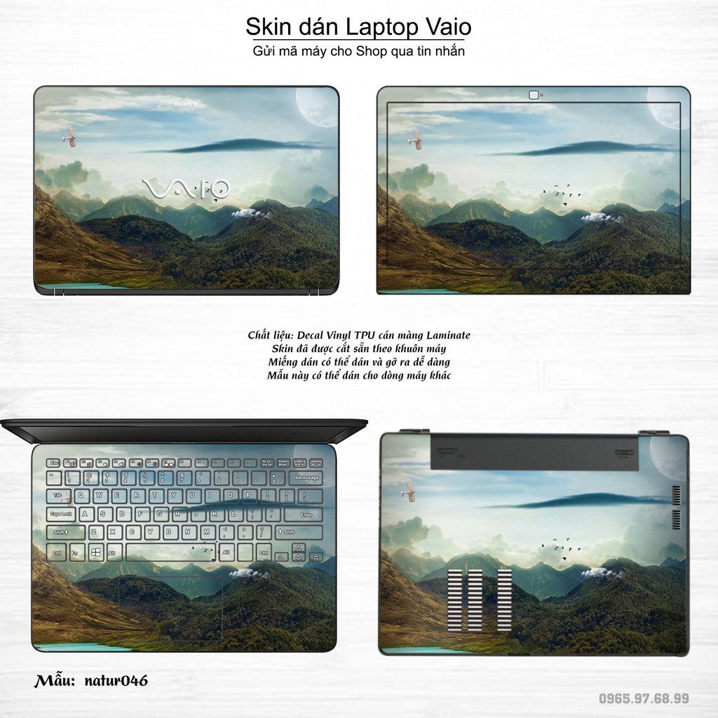 Skin dán Laptop Sony Vaio in hình thiên nhiên _nhiều mẫu 2 (inbox mã máy cho Shop)