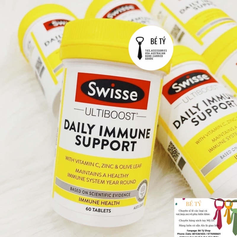 Viên uống tăng cường hệ miễn dịch Swisse Daily Immune Support 60 viên