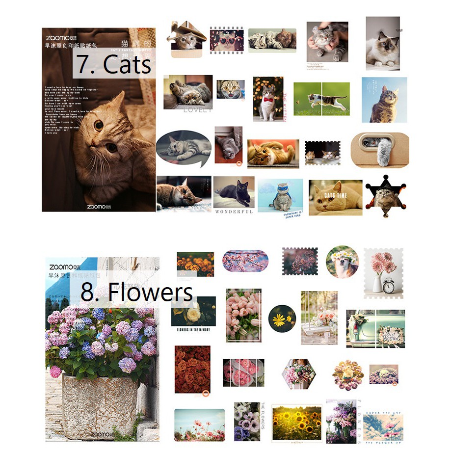 Set 40 washi sticker xì tai instagram trang trí planner, bullet journal STG067