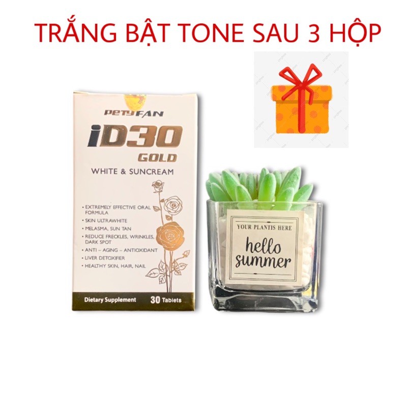 Viên uống trắng da chống nắng iD30 Petyfan Gold