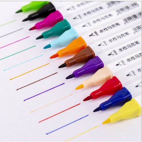 Bút màu marker hai đầu cao cấp - 12,18,24,48 màu
