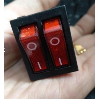 Công tắc đôi có đèn 6 chân