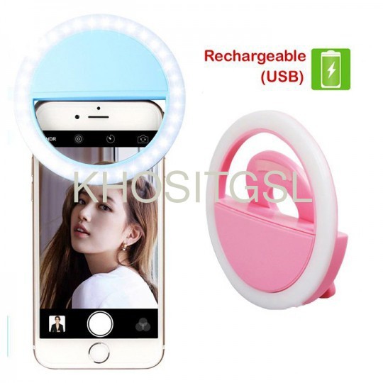 [ BÁN SỈ ] Đèn selfie Ring light cho điện thoại sạc điện TẶNG KÈM DÂY SẠC hàng chuẩn