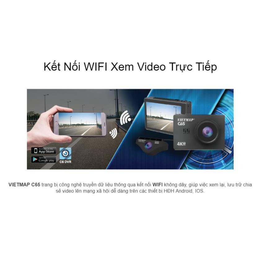 Vietmap C65 tặng thẻ nhớ 32/64/128gb (Ghi hình trước sau, cảnh báo giao thông bằng giọng nói) | BigBuy360 - bigbuy360.vn