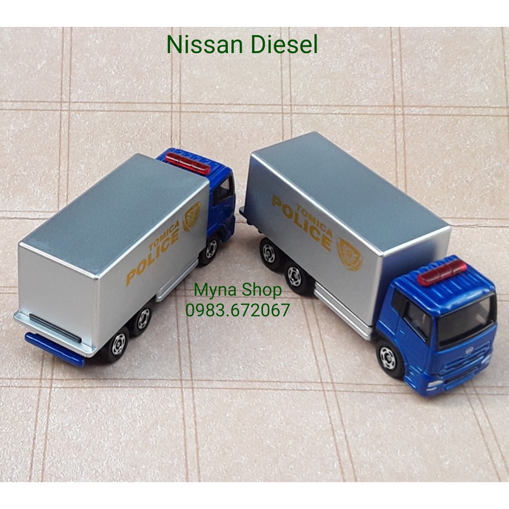 Đồ chơi mô hình tĩnh xe tomica không hộp, Nissan Diesel, Tomica Police set (xem ảnh tiếp theo ạ)