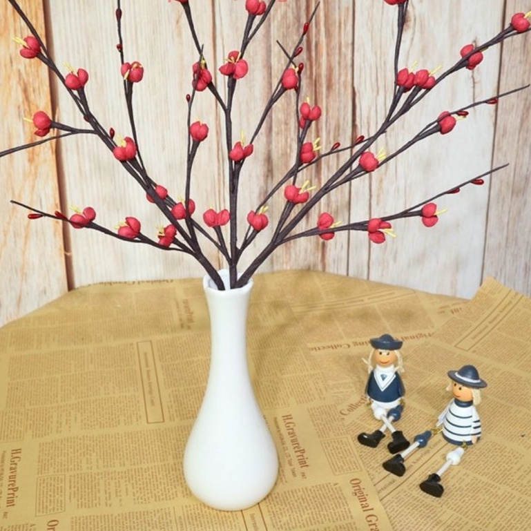 (CAO CẤP) Cành hoa đào giả trang trí siêu xinh T2