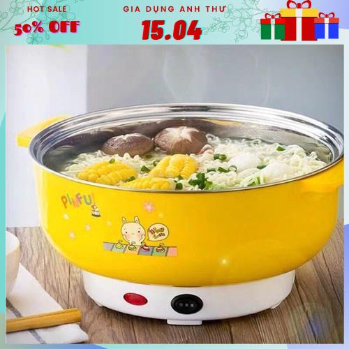 [Siêu Sale] Nồi lẩu mini đa năng size 28cm - Nồi lẩu điện COOKING POT chiên, xào, nấu mỳ, nấu lẩu