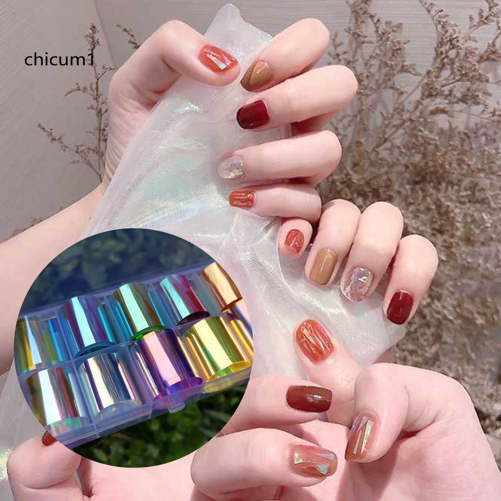 [Hàng mới về] Set 6 giấy bóng kính trong suốt làm móng nghệ thuật