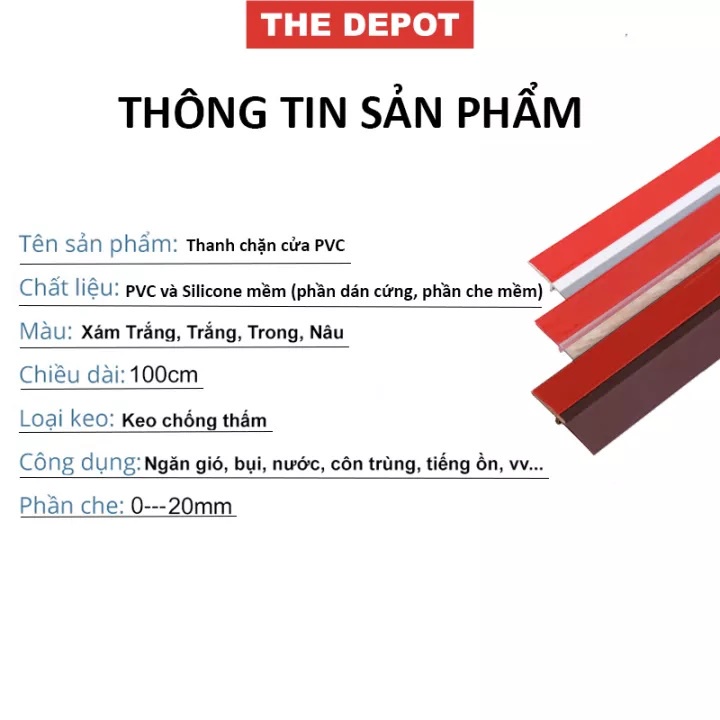 Ron dán chân cửa, thanh dán chân cửa Cứng cáp chống chuột, bụi chống côn trùng depotfix