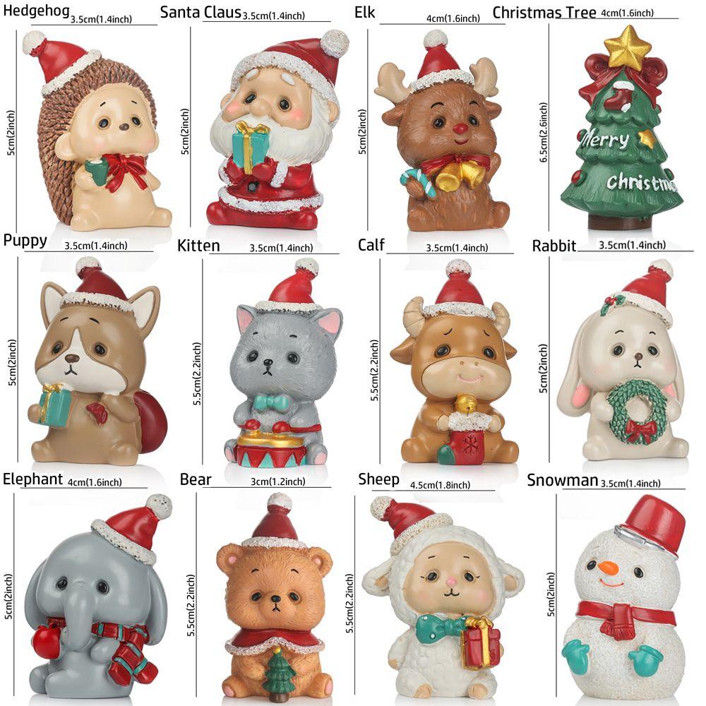 Mô Hình Ông Già Noel / Người Tuyết / Hươu Hoạt Hình Bằng Nhựa Resin
