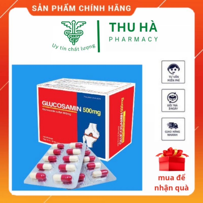 Viên uống dưỡng khớp , bôi trơn sụn khớp Glucosamin 500mg hà tây hôp 10vỉ×10viên