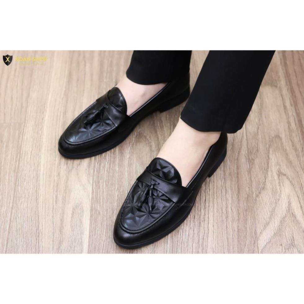 Giày Da Nam,giày lười nam,giày nam đẹp dập vân 3D mã G012 - BILL SHOP