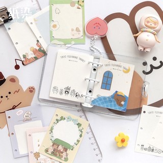 Lõi giấy refill sổ còng 3 lỗ mini giấy in hoạ tiết