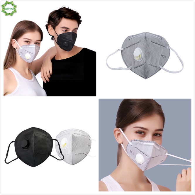 Cod Qipin Reusable PM2.5 Activated Carbon Washable N95 Dust Anti Haze Foldable Face Mask 1pc