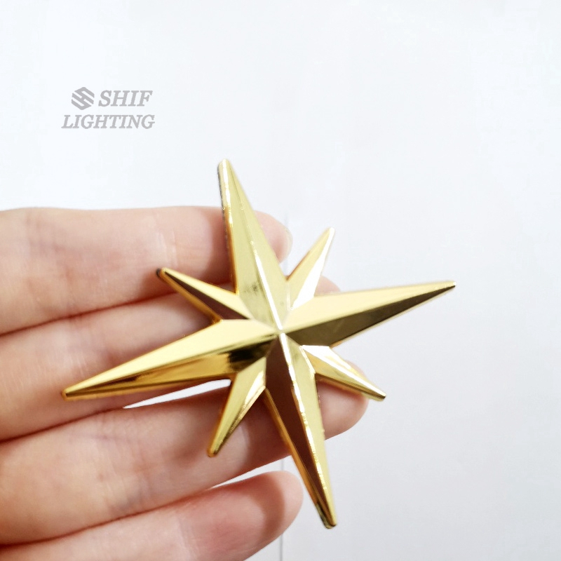 Miếng dán kim loại hình ngôi sao trang trí xe hơi