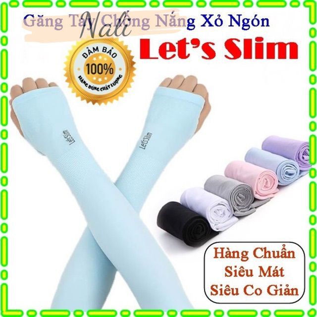 Bao tay, găng tay chống nắng xỏ ngón Let's Slim cho nam nữ