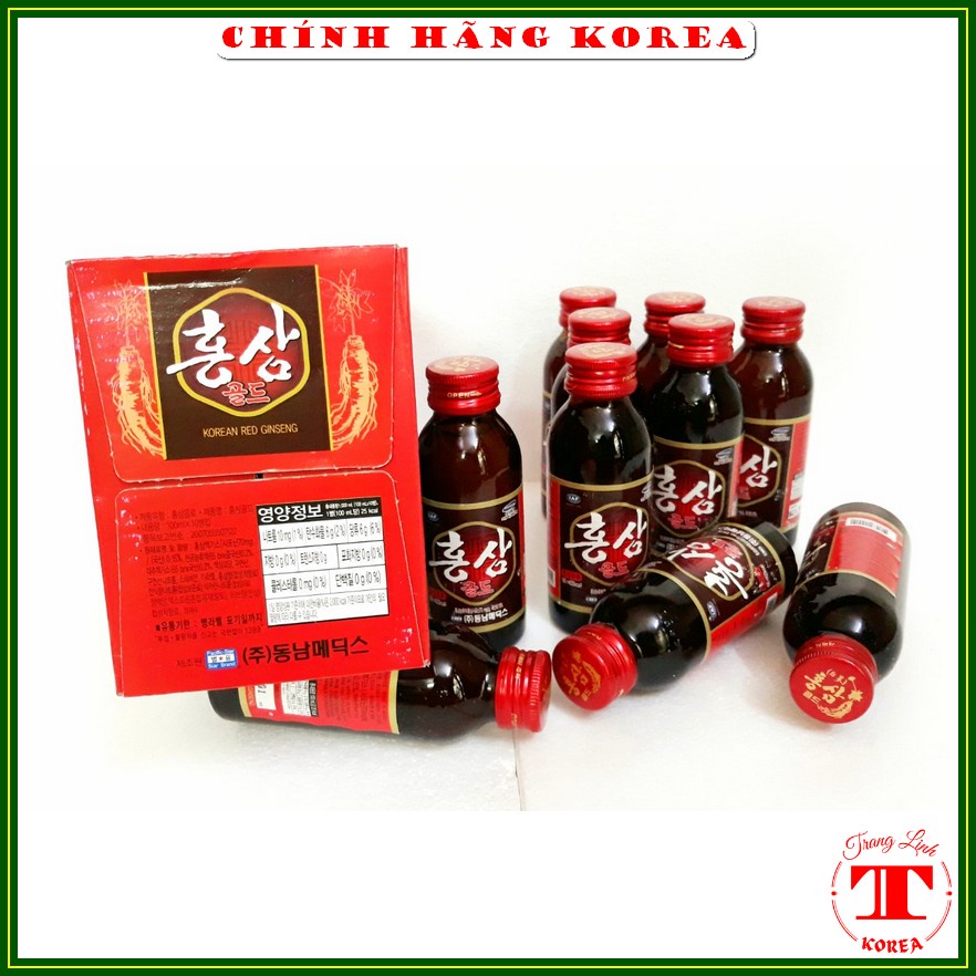 Nước hồng sâm hàn quốc, hộp 10 chai x 100ml - tranglinh