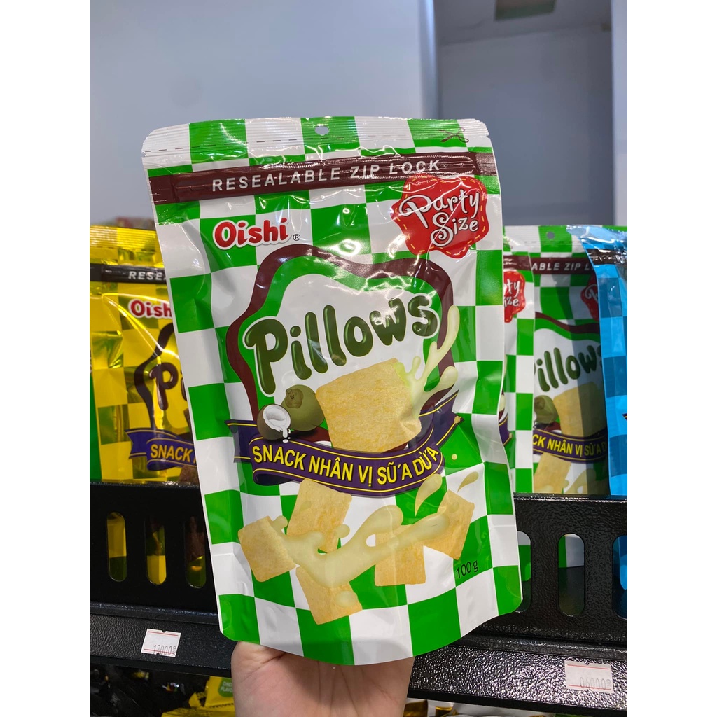 Snack Oishi Pillows các vị gói 100g giòn thơm