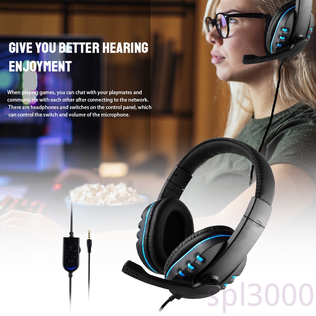 Tai Nghe Trùm Đầu Chơi Game Có Dây Giắc Cắm 3.5mm