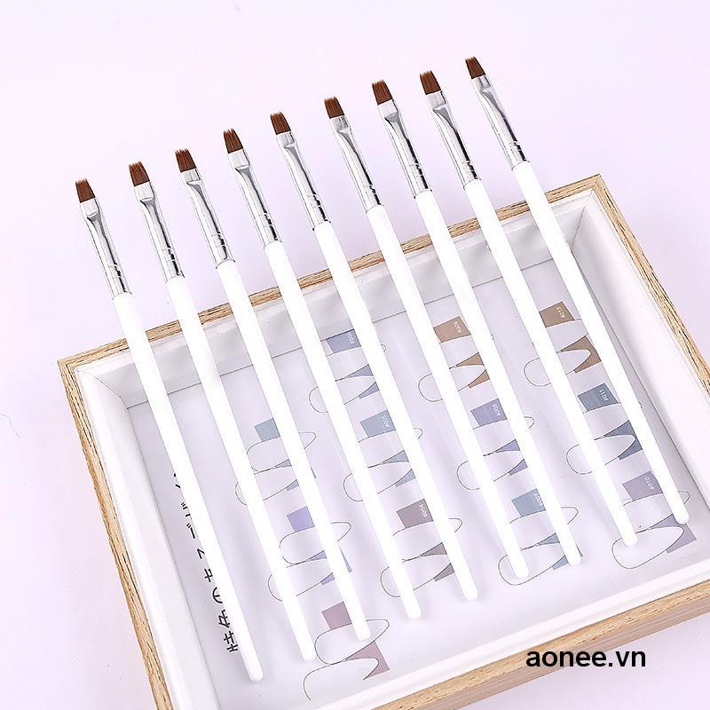 ✨✨Bút Vẽ Trang Trí Móng Tay Đầu Phẳng Màu Trắng Hỗ Trợ Chụp Ảnh