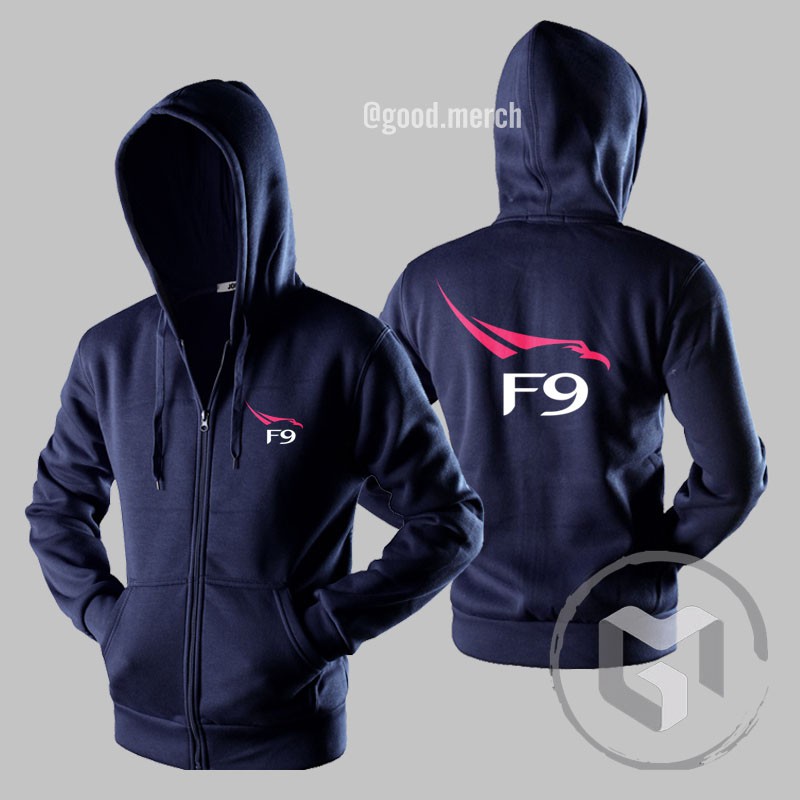 Áo Khoác Hoodie Phối Khóa Kéo Falcon 9 Spacex