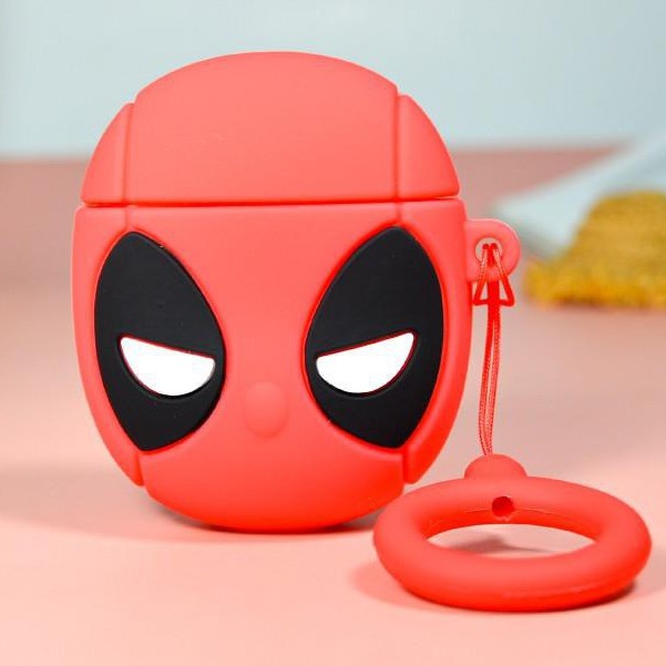 Vỏ Case Airpods Marvel siêu anh hùng, silicon tai nghe Airpod 2