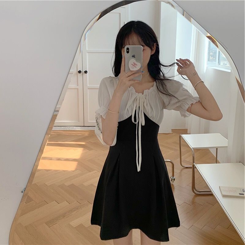 Đầm Tay Phồng Với Thiết Kế Cổ Chữ V Cổ Điển Dành Cho Nữ | BigBuy360 - bigbuy360.vn