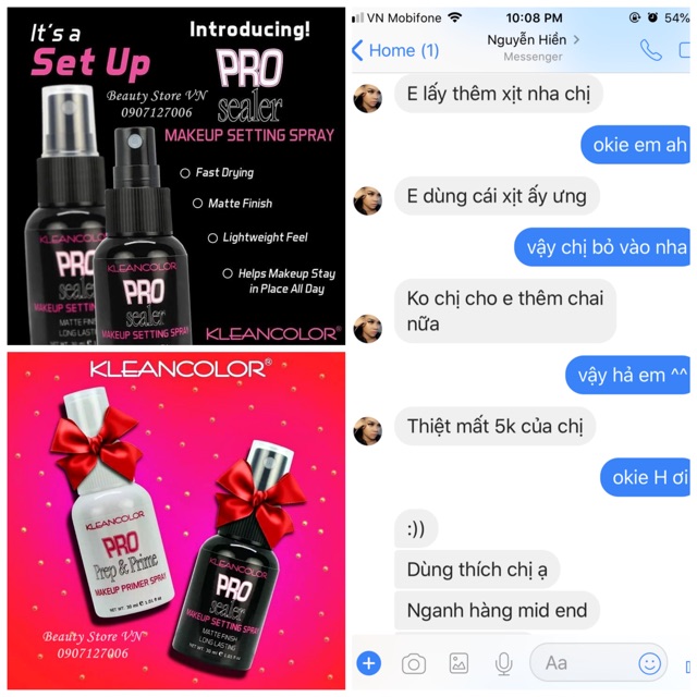 Kem Lót Dạng Xịt Pro Prep & Prime Makeup Klean - Chai 30ml | BigBuy360 - bigbuy360.vn