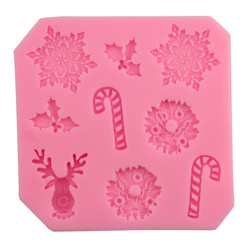 Bộ 3 Khuôn Silicone Làm Bánh Kẹo Hình Chủ Đề Giáng Sinh