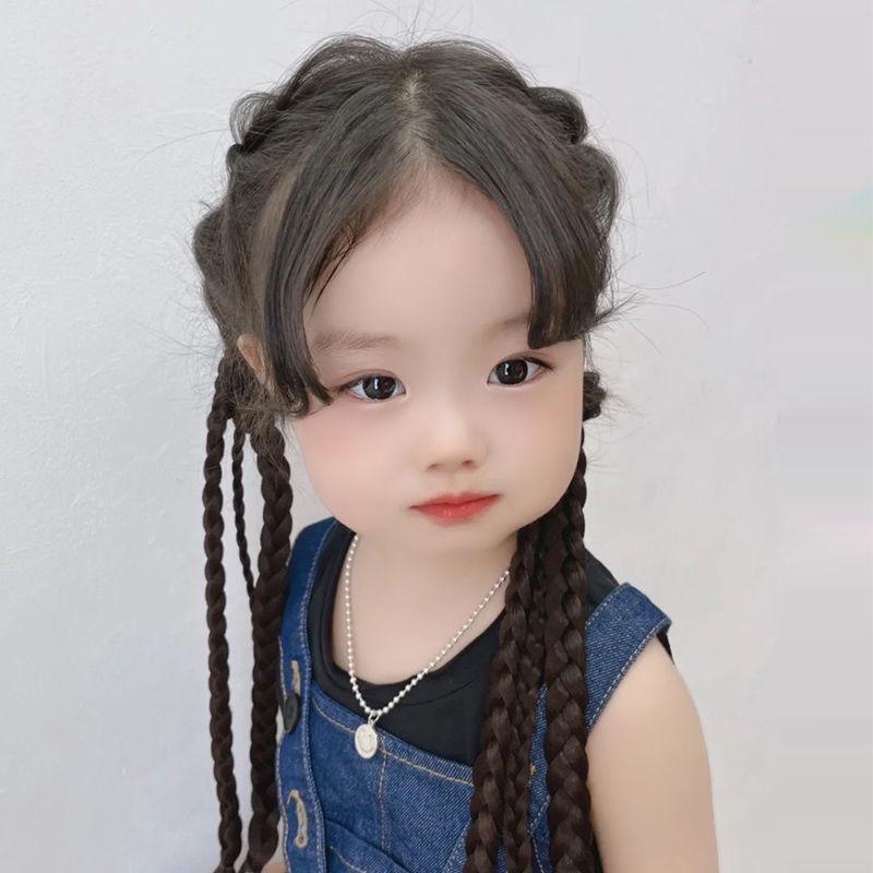 Bím Tóc Giả Thắt Bím Tự Nhiên Cho Bé Gái Tập Boxing