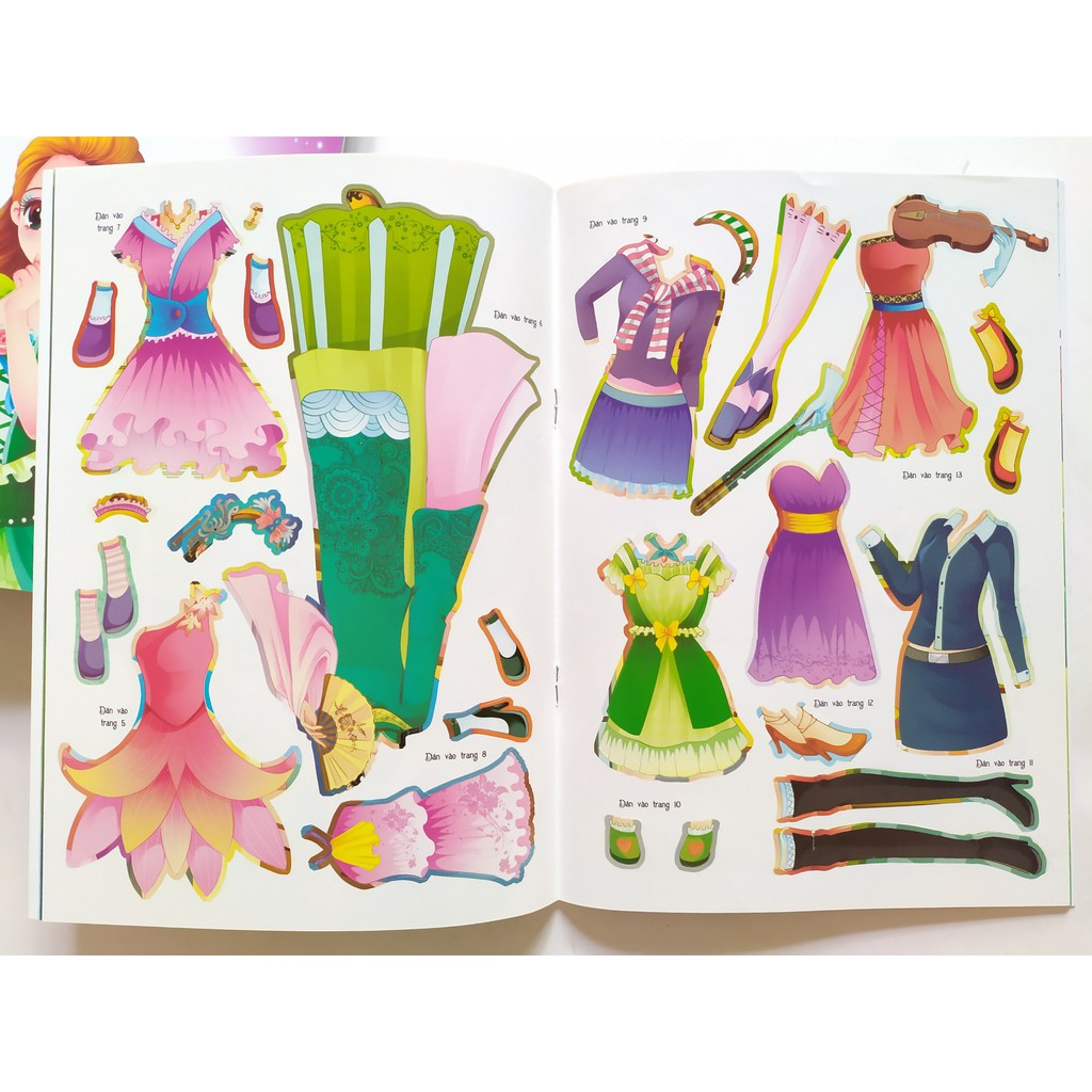 Sách - Set 10 Cuốn Dán Hình Trang Phục Công Chúa Tuyệt Đỉnh - Chọn Lẻ