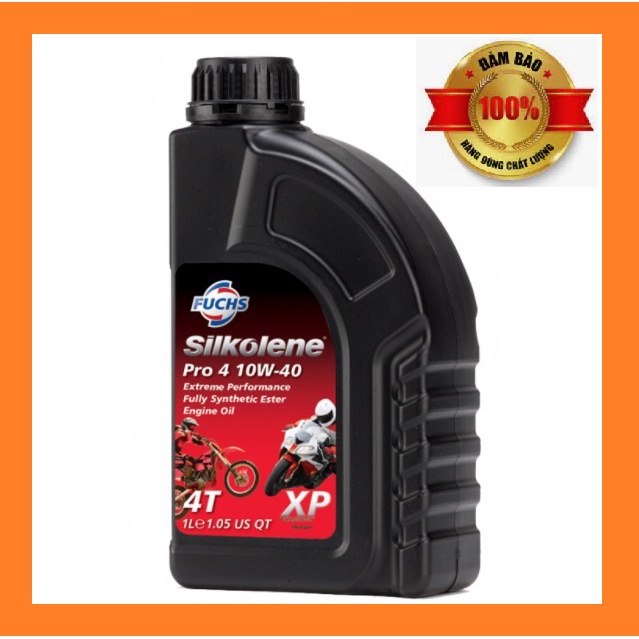 Nhớt Fuchs Silkolene Pro 4 10W40 XP 1L tổng hợp 100% - Dầu bôi trơn Silkolene