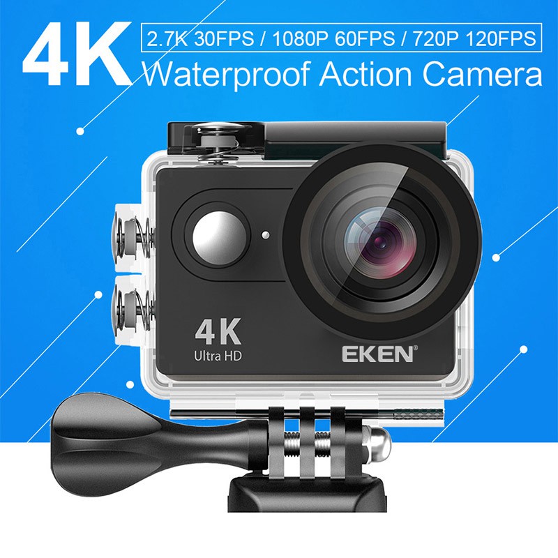 Bộ camera hành trình Eken H9 H9R Ultra Fhd 4K 25Fps chống nước 30M 1080P 60Fps