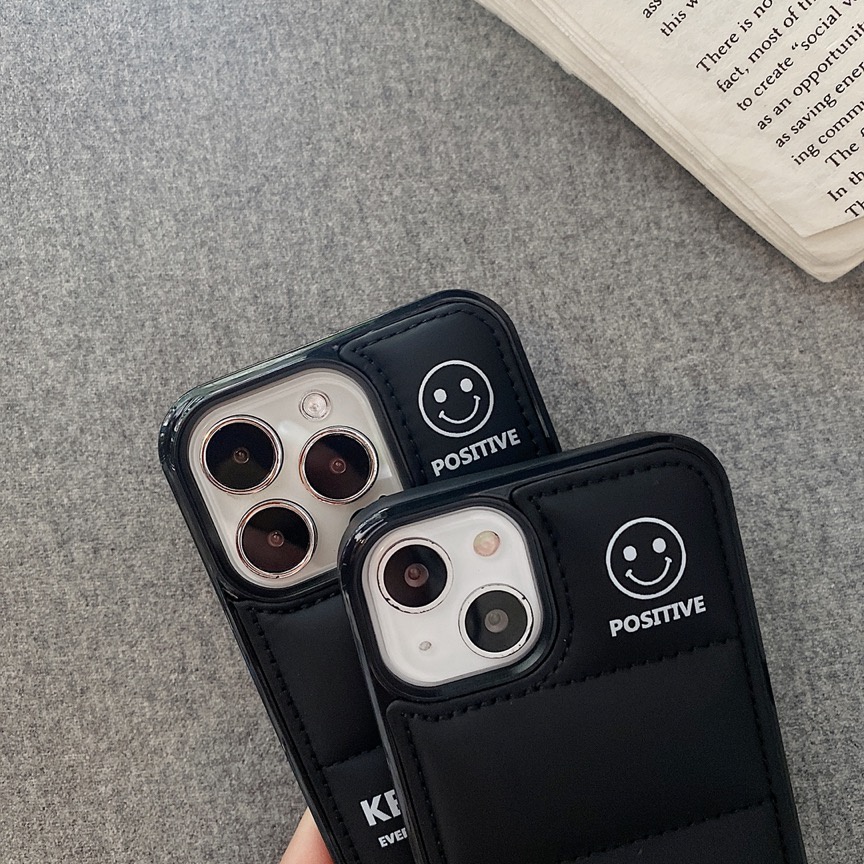 Ốp điện thoại da kiểu áo khoác phao thích hợp cho iPhone 13 Pro Max 12 Pro 11 Pro Max X XS XR