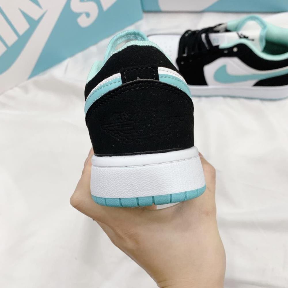 Giày Jordan Cổ thấp Nam Nữ, Giày JD Jordan 1 low Xanh Ngọc Thời Trang Full Box Bill