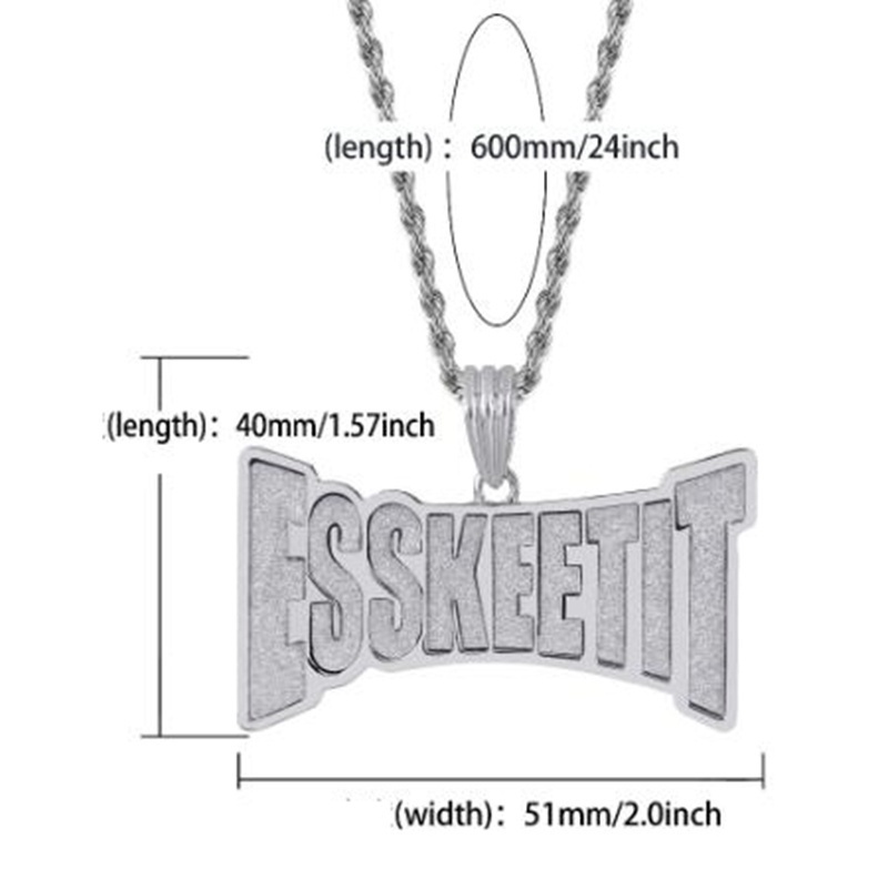 Dây chuyền mặt hình chữ cái phong cách hip hop cá tính thời trang cho cả nam và nữ