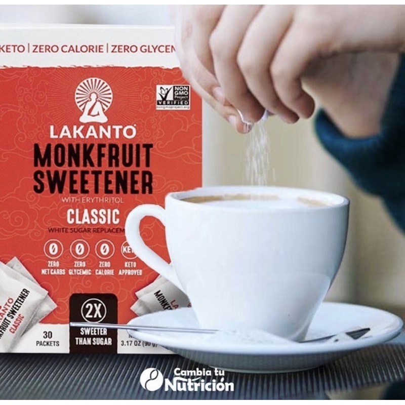 Đường ăn kiêng La Hán quả Lakanto monkfruit gói mini 90 gram ( keto, eat clean, tiểu đường, low carb)
