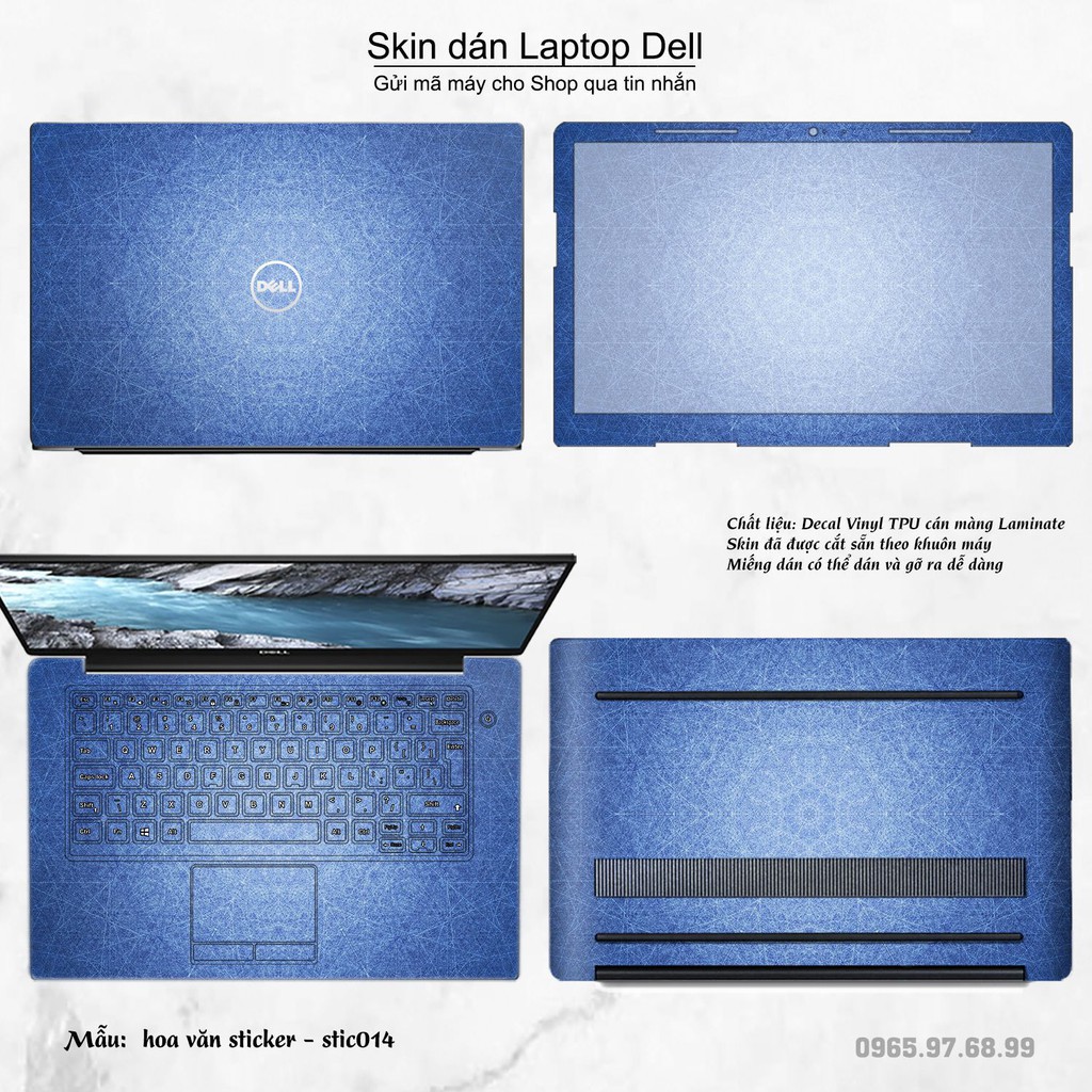 Skin dán Laptop Dell in hình Hoa văn sticker _nhiều mẫu 3 (inbox mã máy cho Shop)