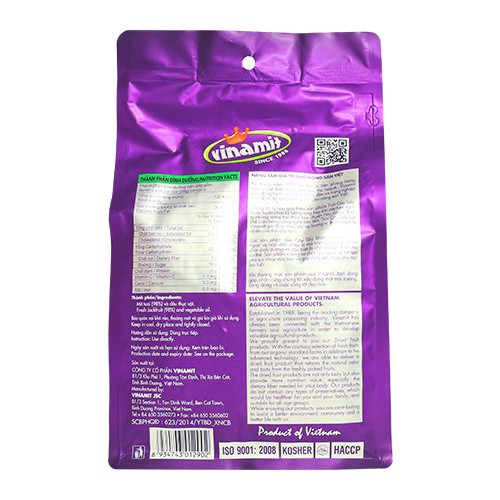 Mít Sấy, Hoa Quả Sấy Vinamit 210g, Đồ Ăn Vặt Chất Lượng Xuất Khẩu