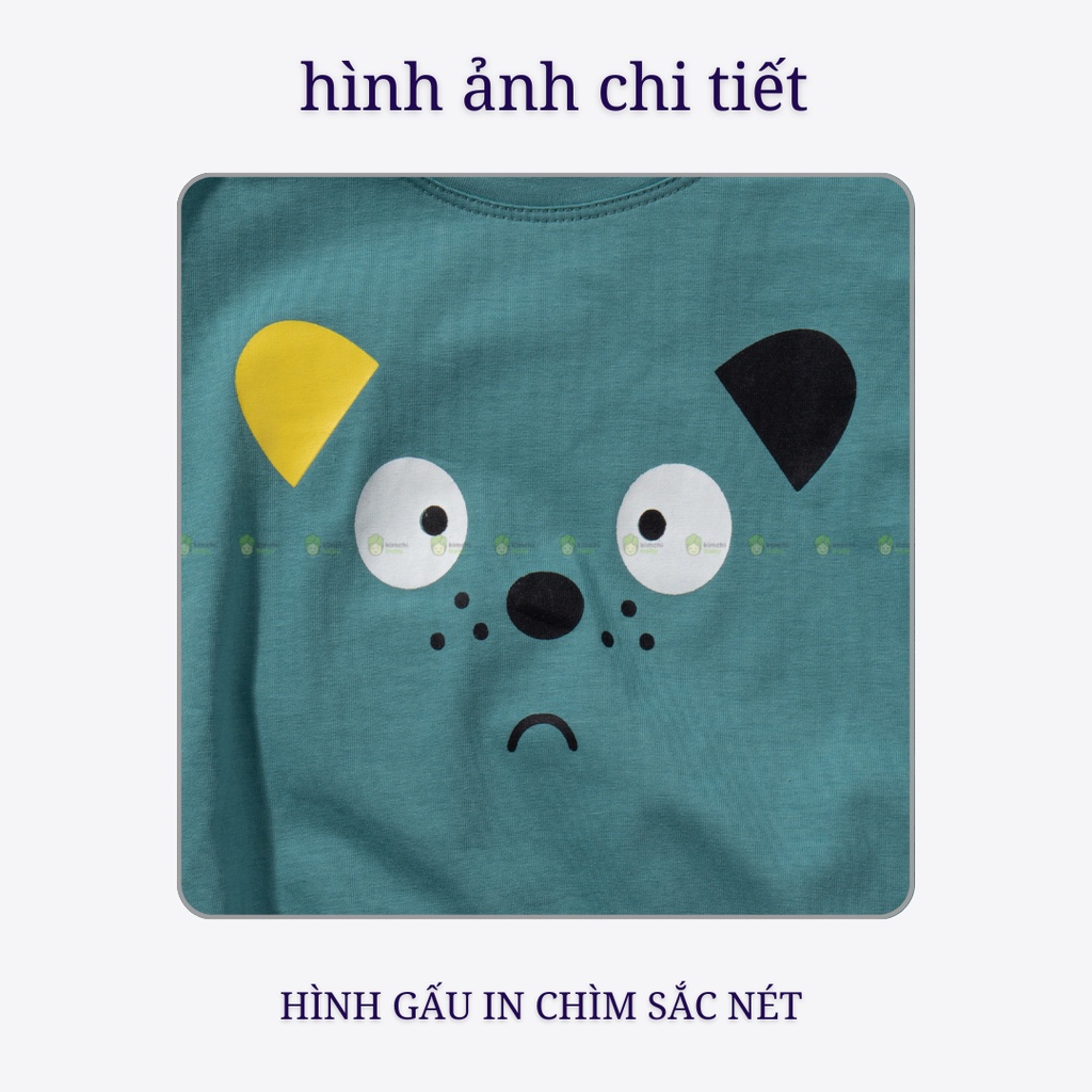 Bộ Dài Tay Cho Bé Trai, Bé Gái Vải Cotton Minky Mom Hoạ Tiết Mèo Con 3D, Đồ Bộ Mặc Nhà Cho Bé Thu Đông MKMTD2239