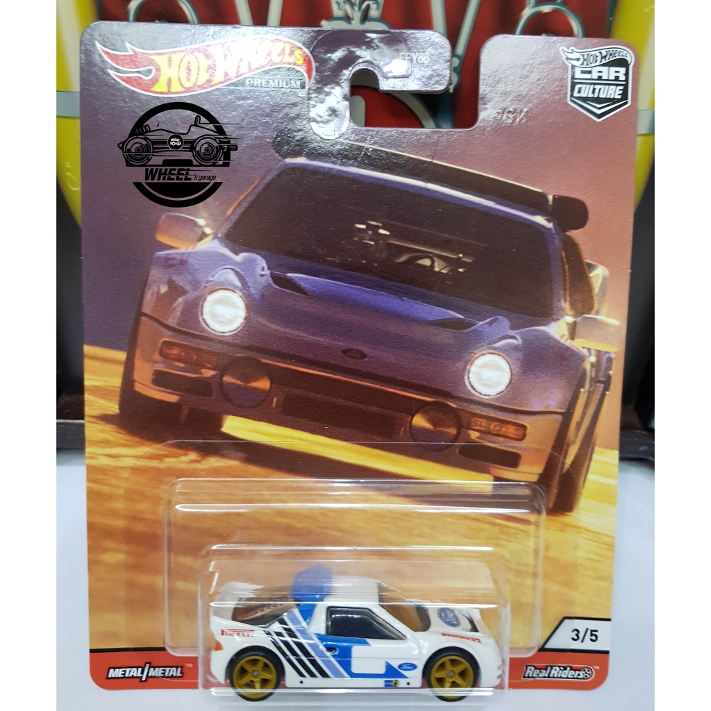 Xe mô hình đồ chơi bánh cao su Hotwheels 1:64 PREMIUM - CAR CULTURE - Ford RS 200