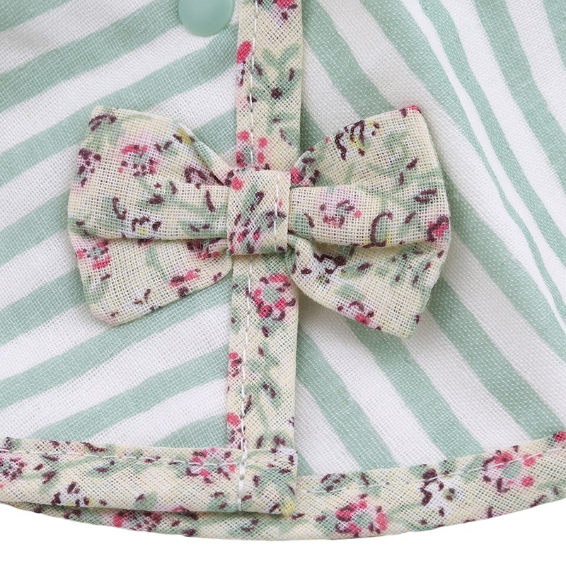 Yếm Cotton 360 Độ Họa Tiết Sọc Xinh Xắn Cho Bé