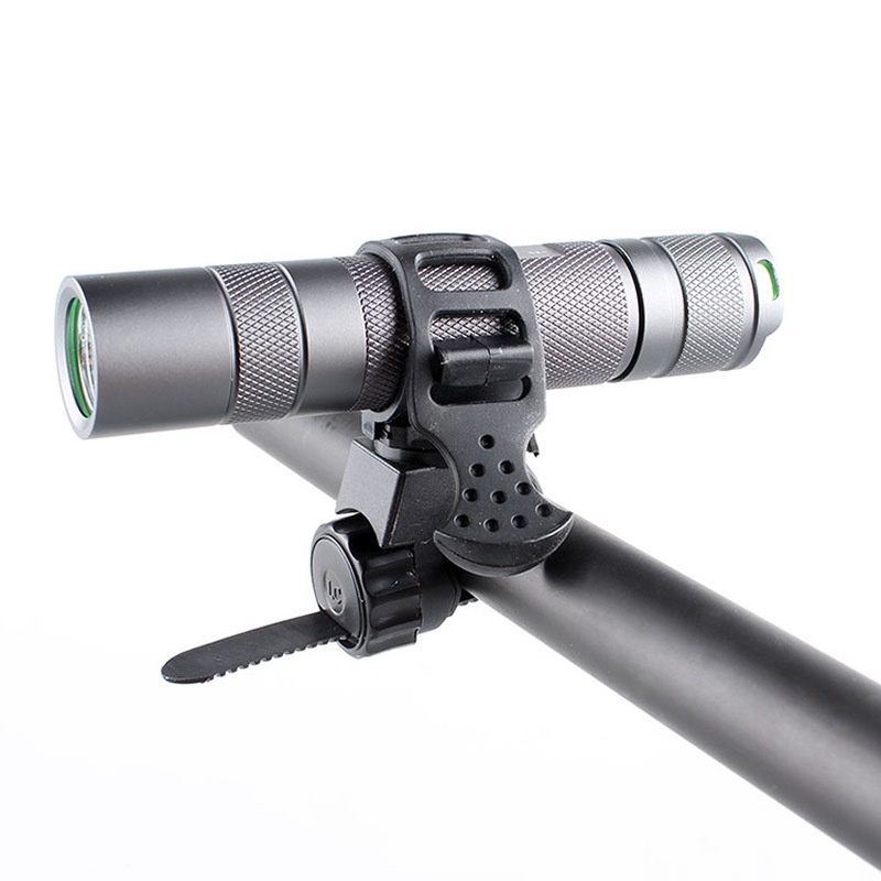 1 Cái 6.5 * 4.5cm Đen Chất Lượng Cao 360° Giá Đỡ Đèn Pin Nhiều Phong Cách Khác Nhau Cho Xe Đạp