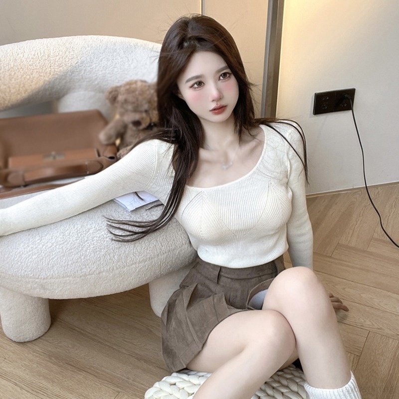 Áo Thun Nữ Dài Tay Cổ Tròn Thời Trang Hàn