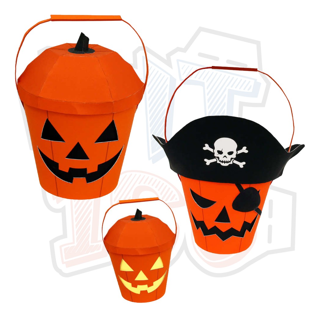 Mô hình giấy Lễ hội Halloween Bucket